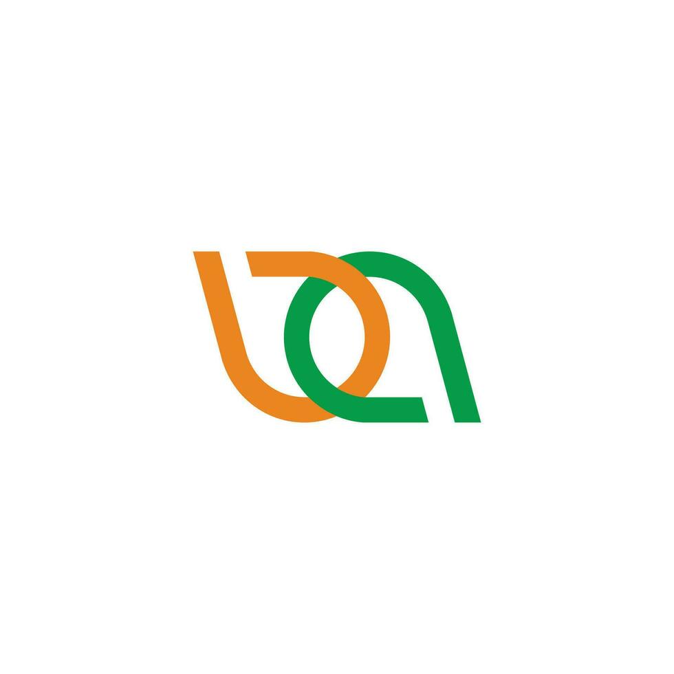 letter bq linked colorful line simple logo vector