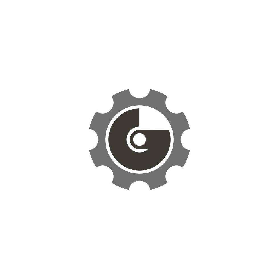 letter g pay wallet cog system symbol vector