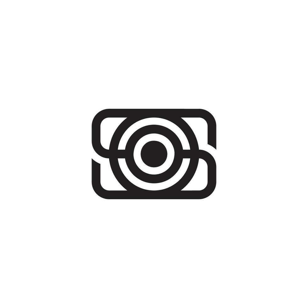 letter s stripes hypnotic symbol logo vector