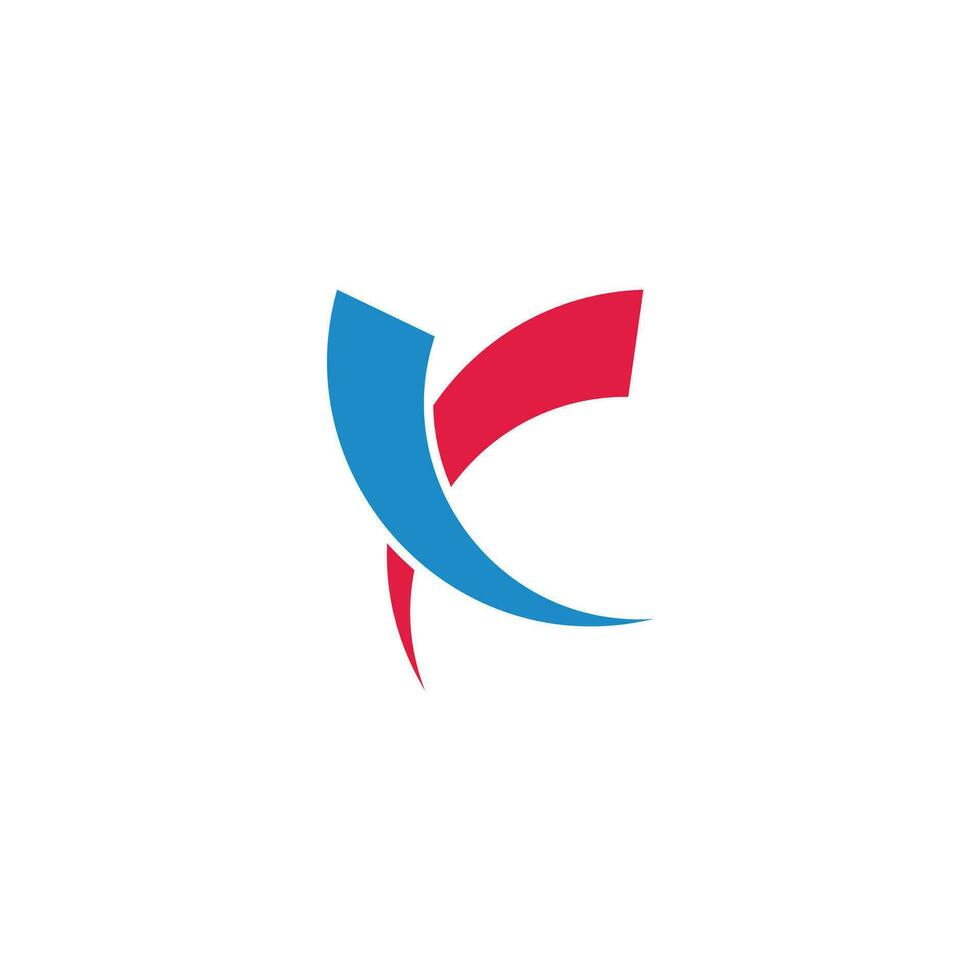 letter yk swoosh colorful logo vector