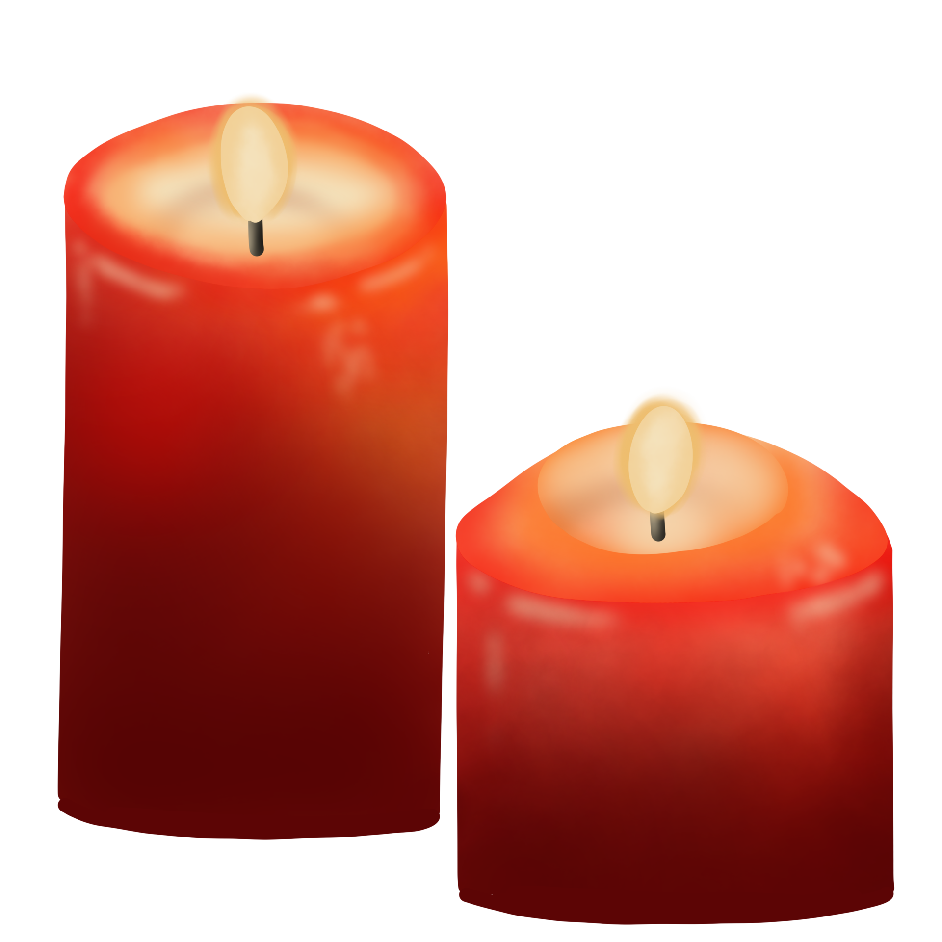 Two Red candle 28233508 PNG