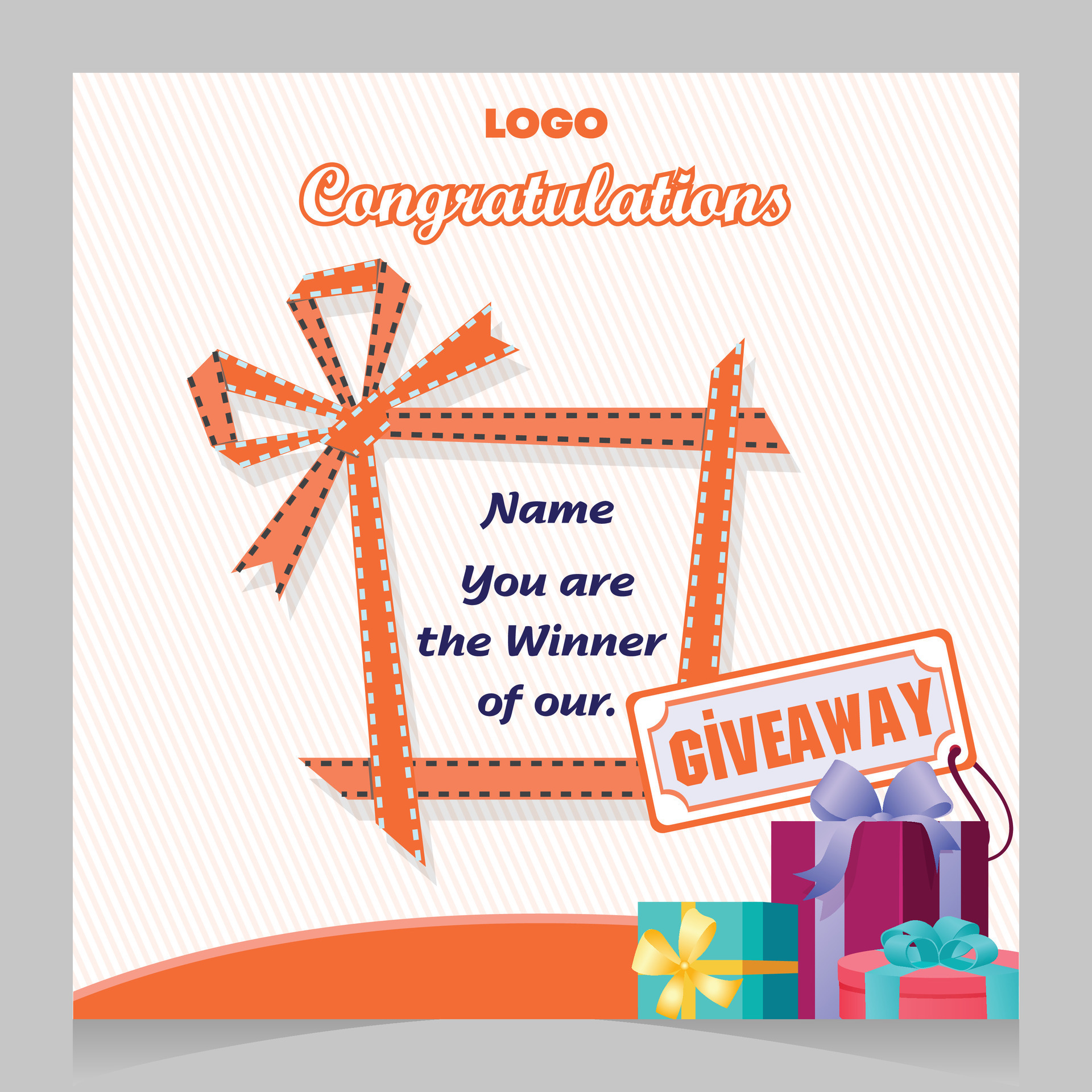Giveaway Instagram posts template design 28233541 Vector Art at Vecteezy