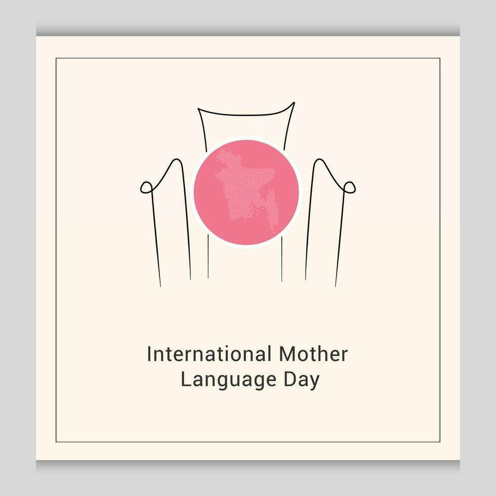 International mother language day banner design vector