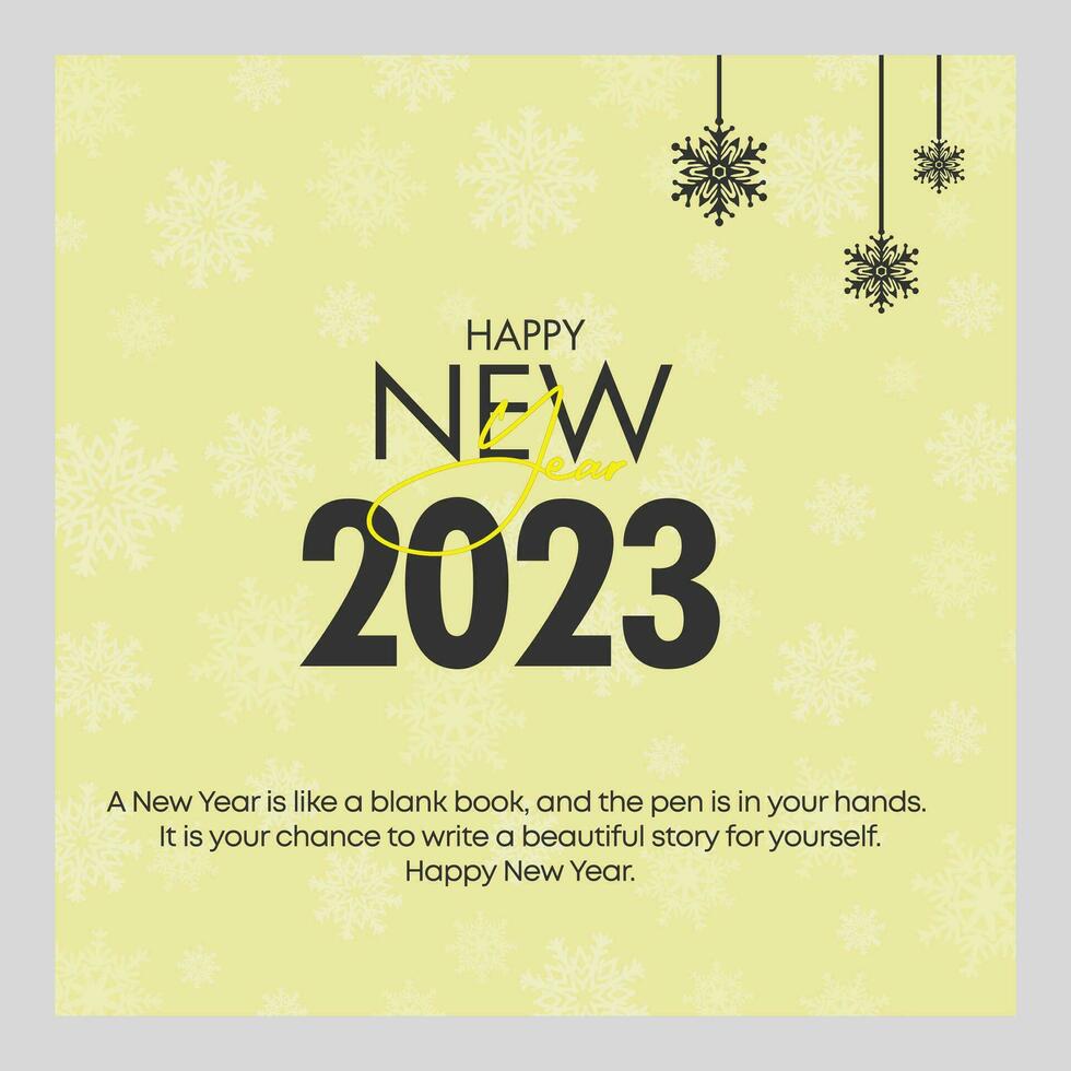 Happy New Year 2023 Greeting Card vector