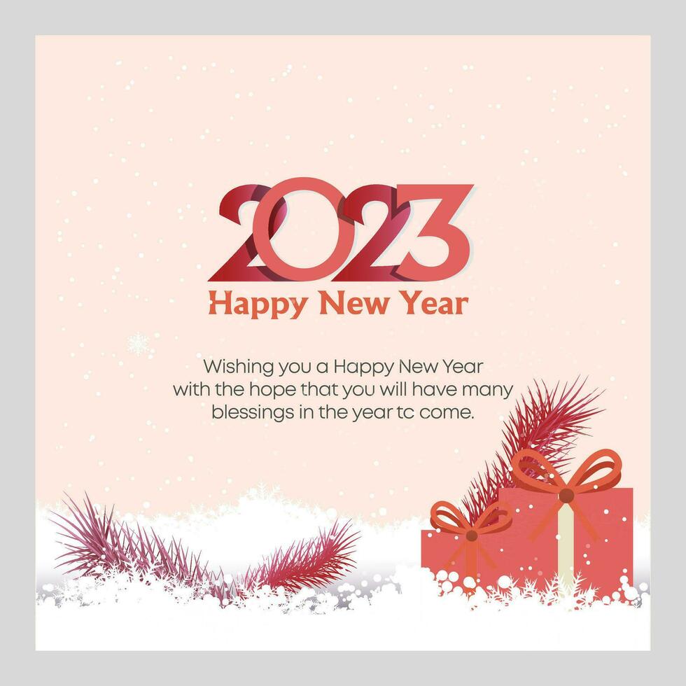 Happy New Year 2023 Greeting Card vector
