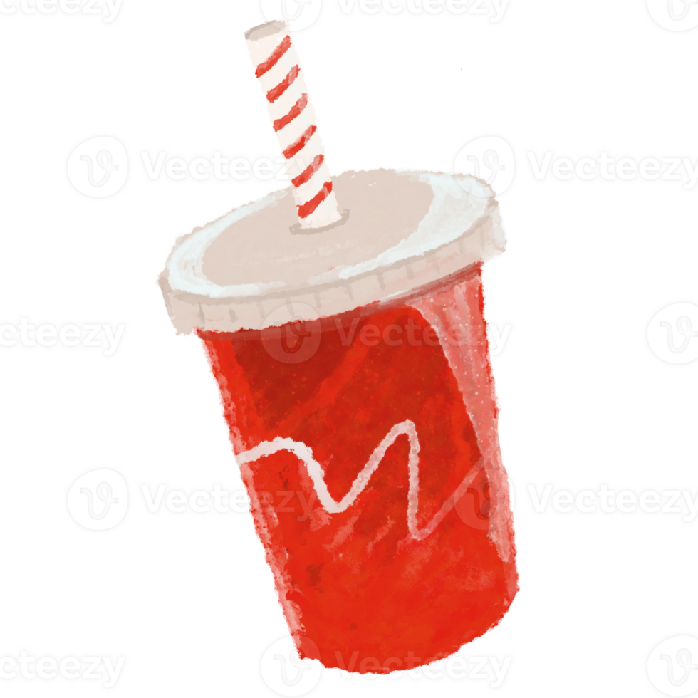 cute soft drink illustration png