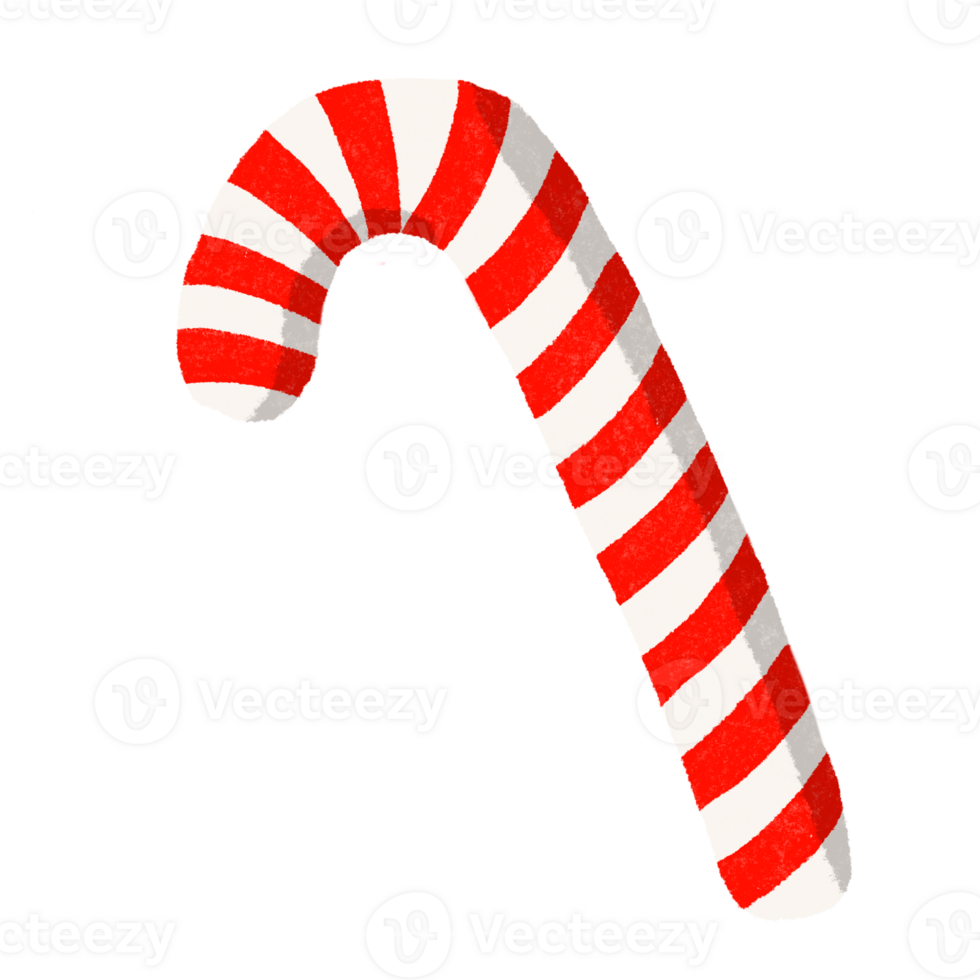 cute candycane illustration png