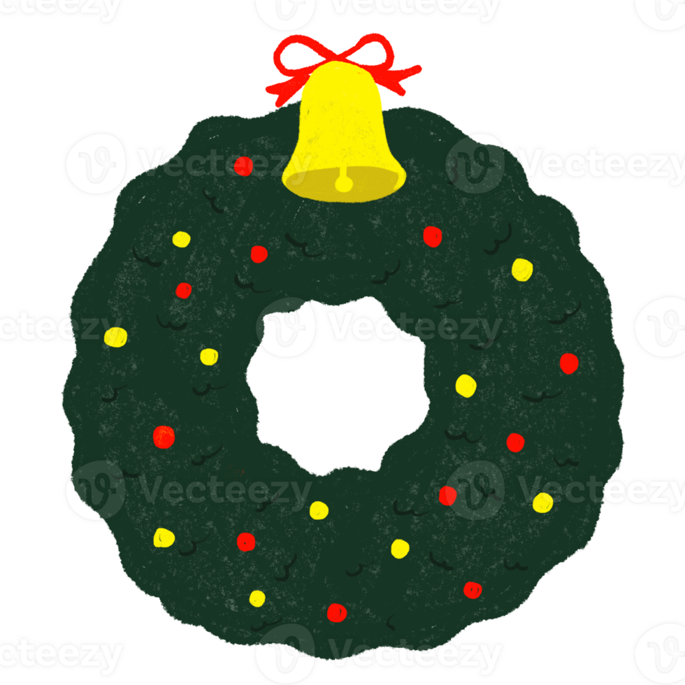 cute christmas door ornament illustration png