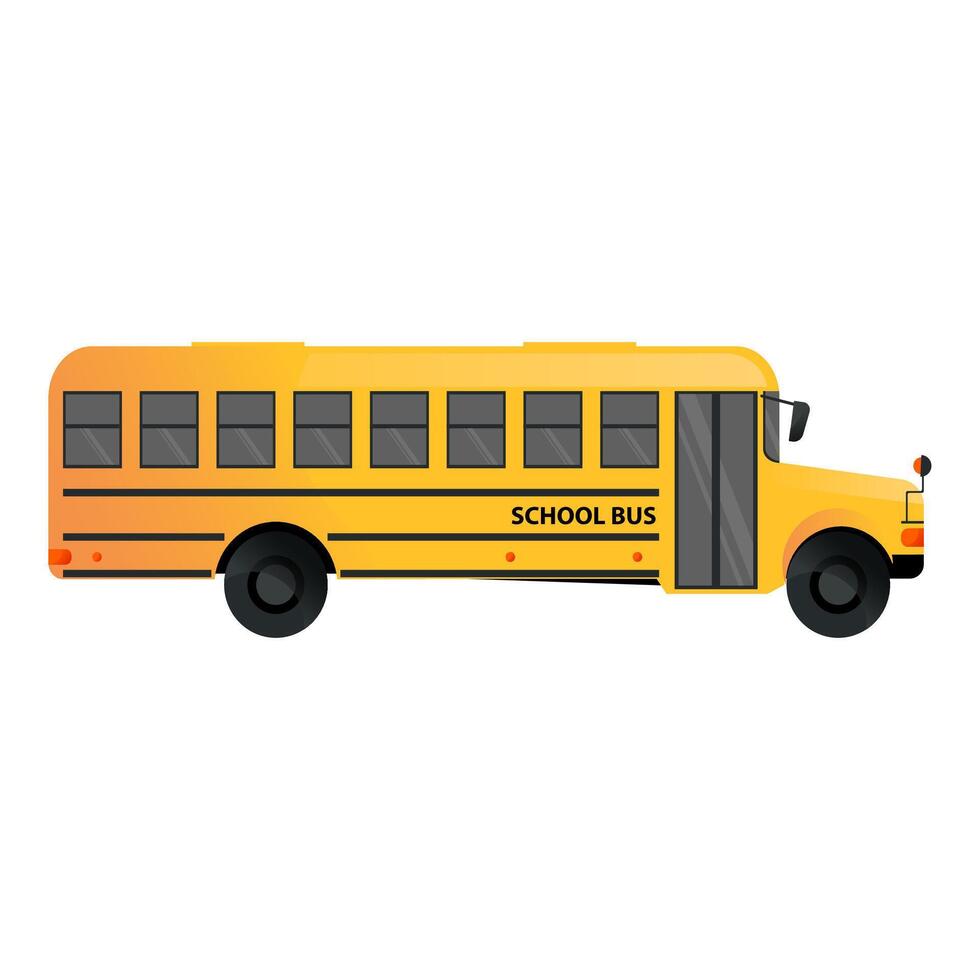School yellow bus vector illustration isolated on white background