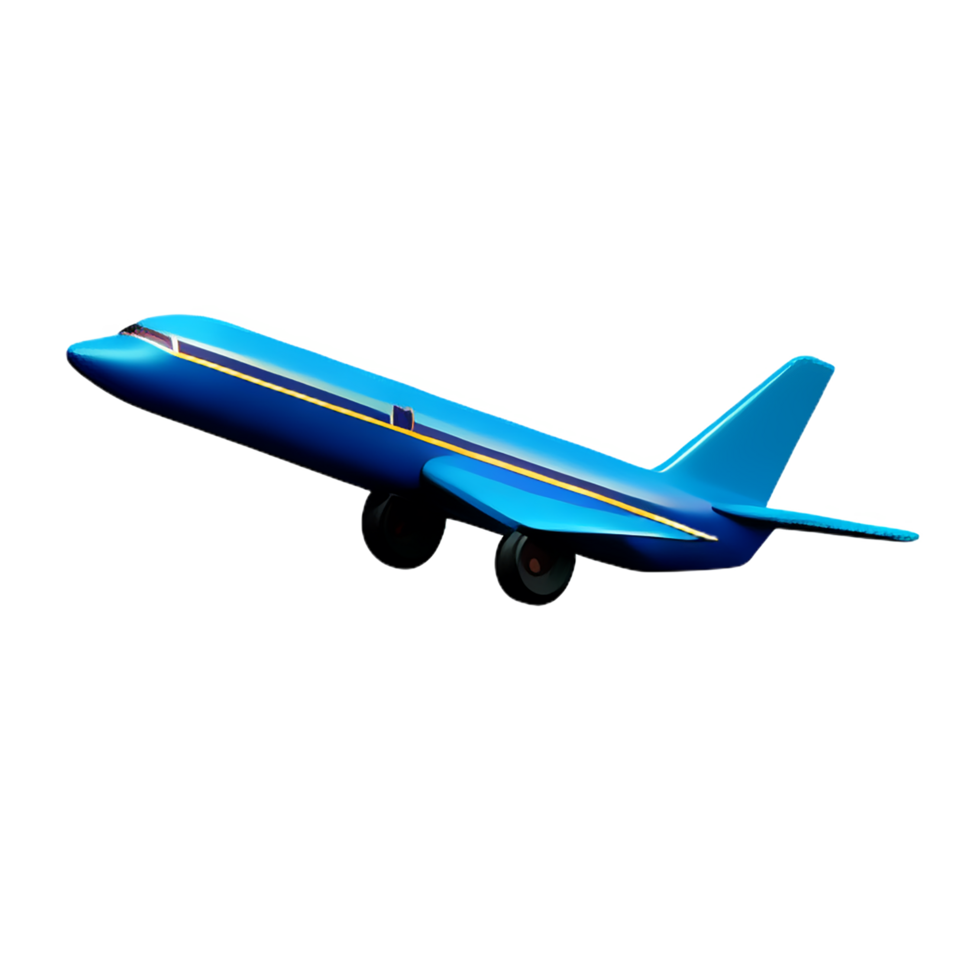 airplane 3d rendering icon illustration png