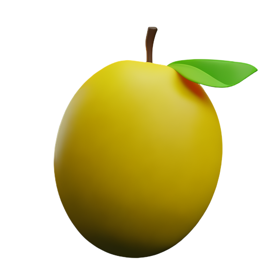 mango 3d rendering icon illustration png