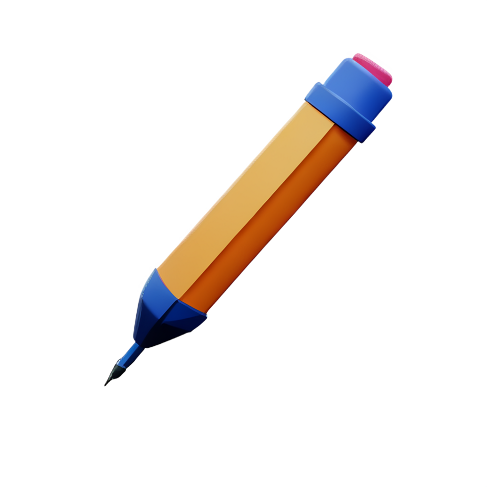 pen 3d rendering icon illustration png