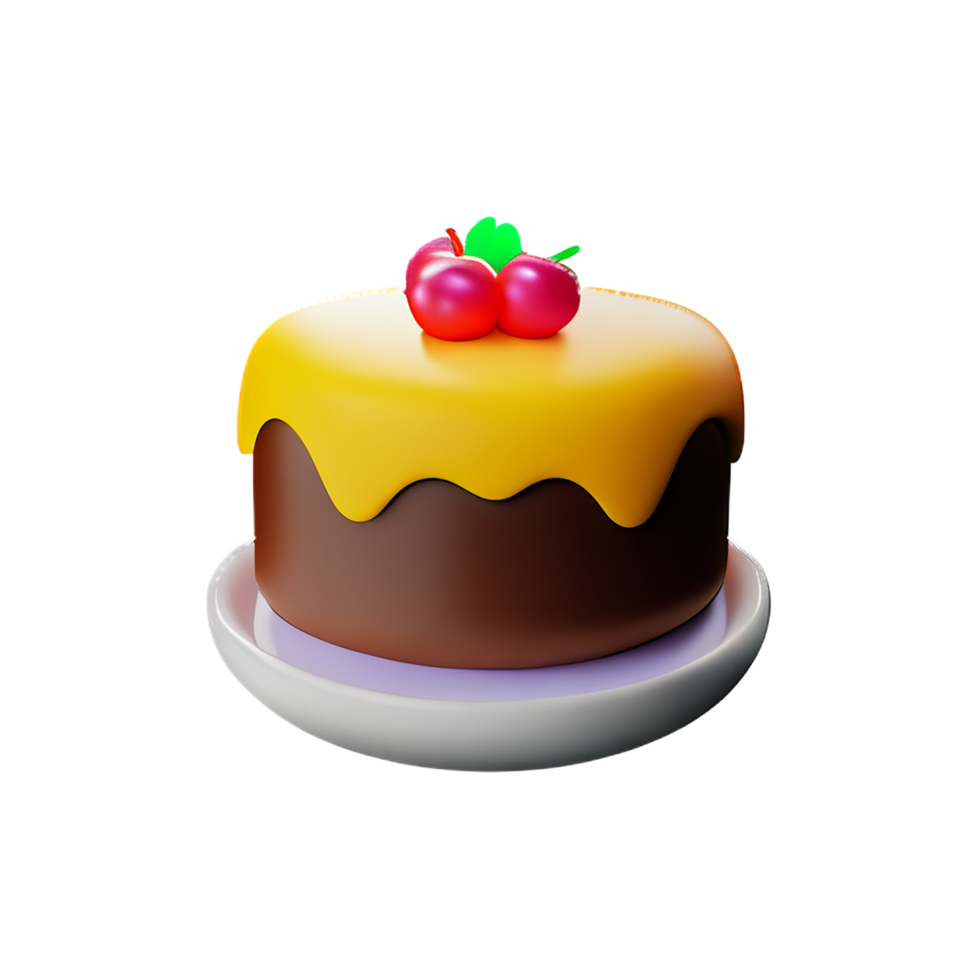 cake 3d icon illustration png