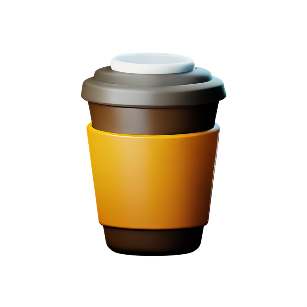 coffee cup 3d rendering icon illustration png
