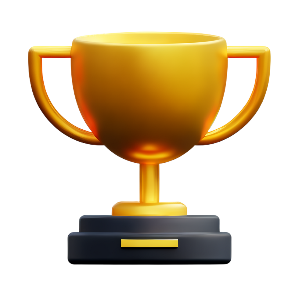 Trophy 3d rendering icon illustration png