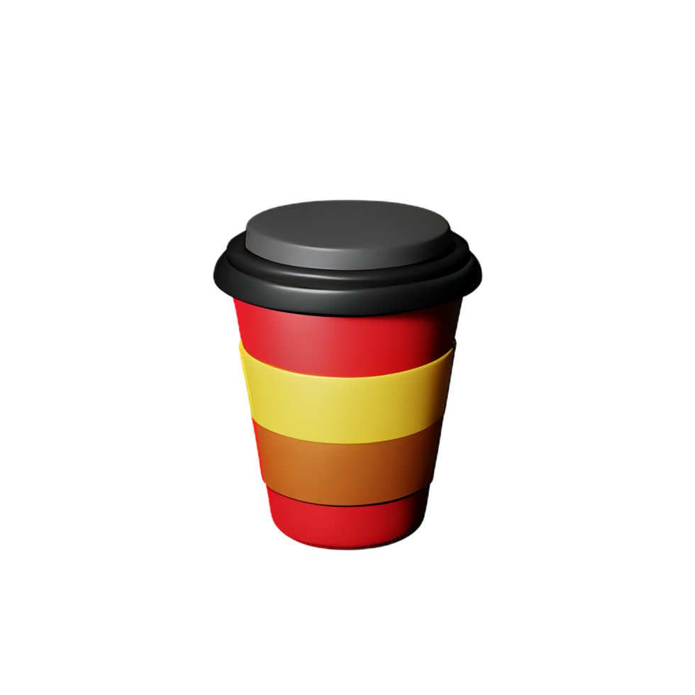 coffee cup 3d rendering icon illustration png