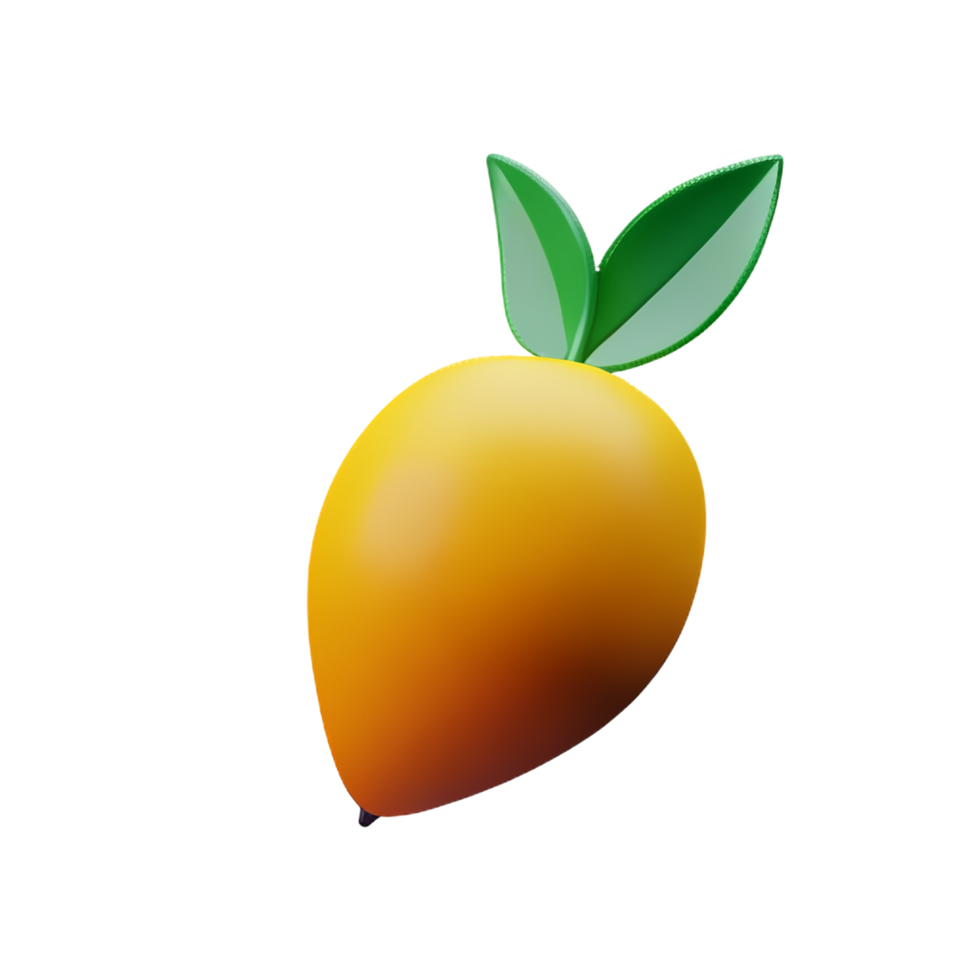 mango 3d rendering icon illustration png