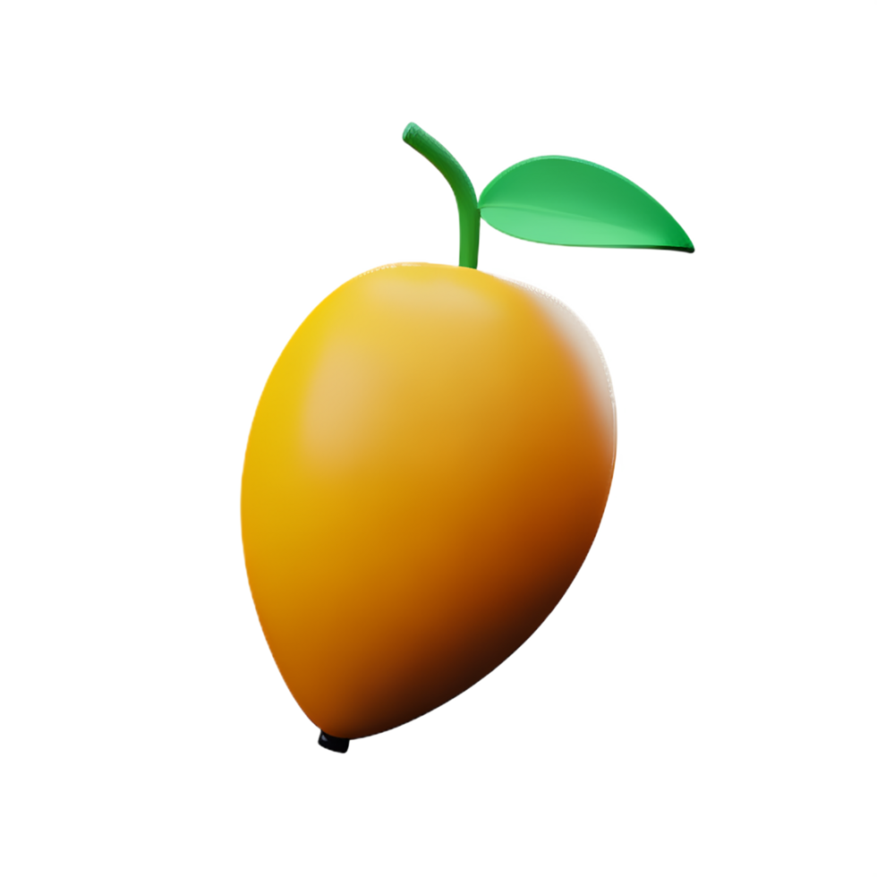 mango 3d rendering icon illustration png