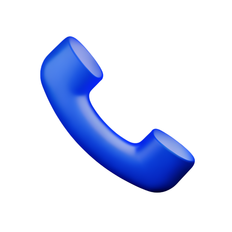 call 3d rendering icon illustration png