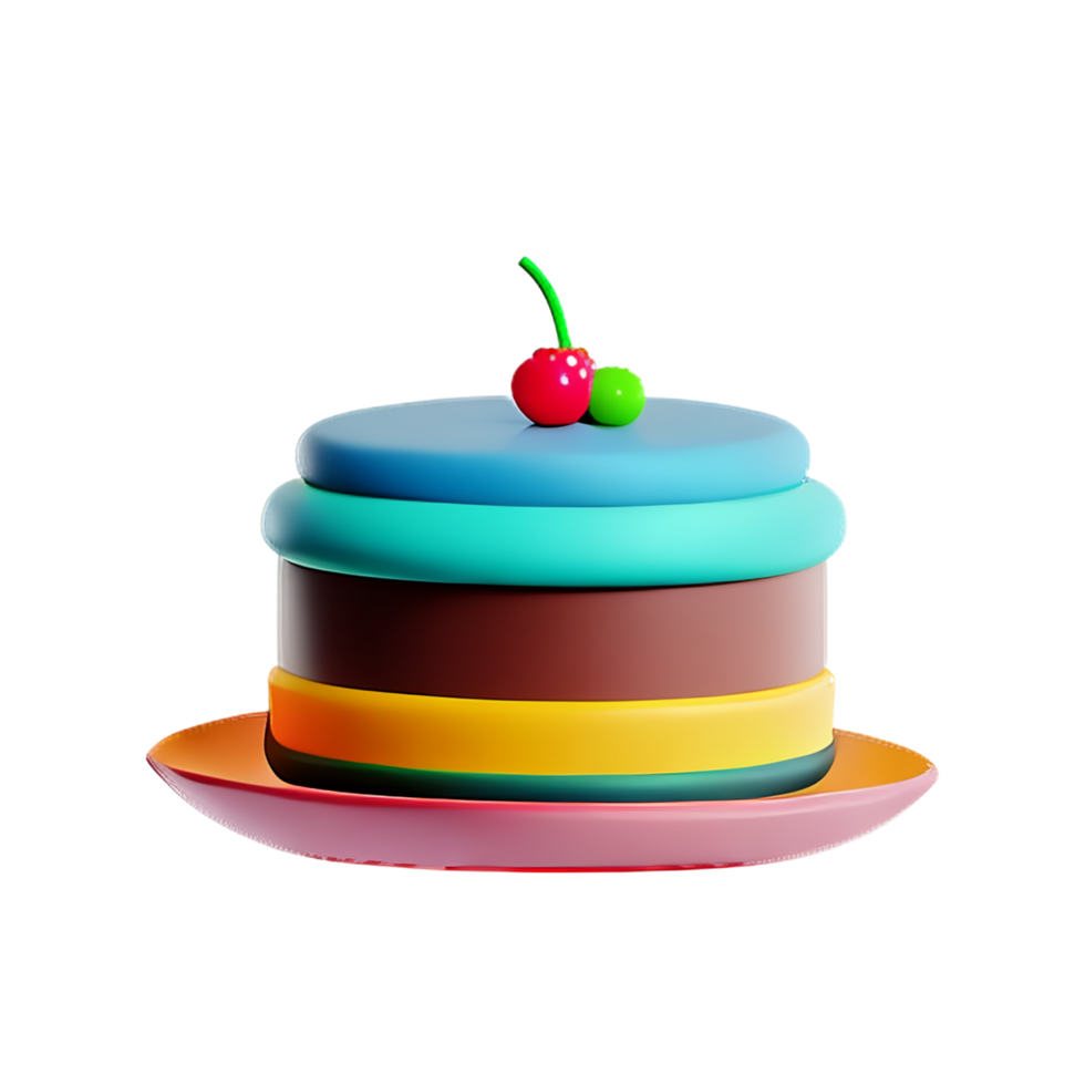 cake 3d icon illustration png