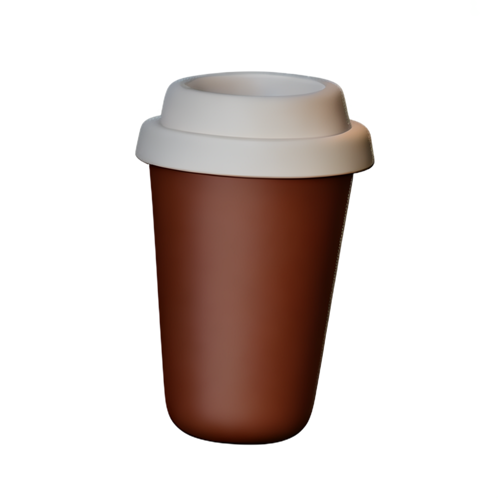 coffee cup 3d rendering icon illustration png