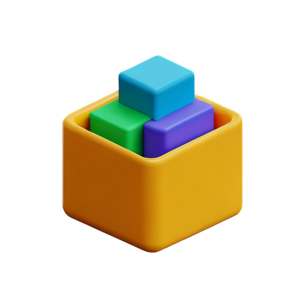 box 3d rendering icon illustration png