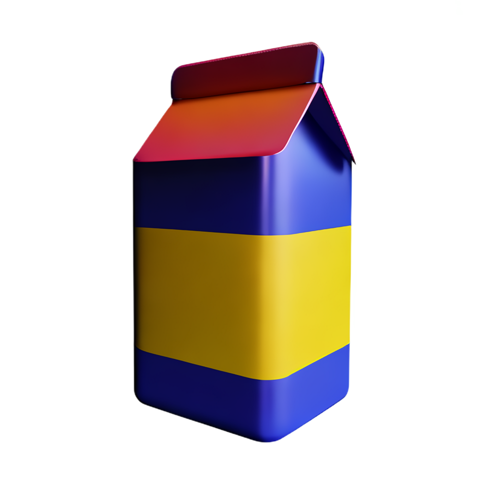 milk package 3d rendering icon illustration png