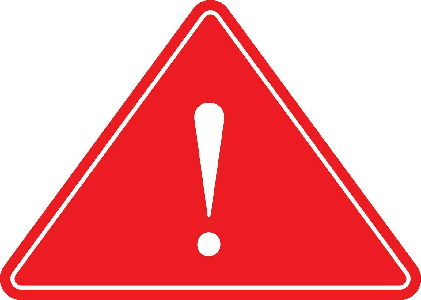 Triangle Exclamation Icon. Warning Illustration Vector Sign flat illustration on white background EPS