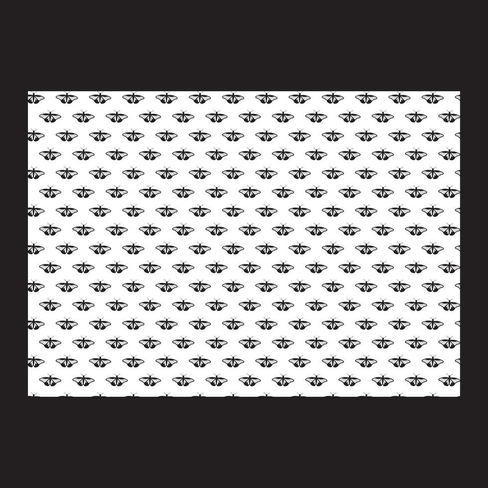 butterfly pattern set of black and white icons vector