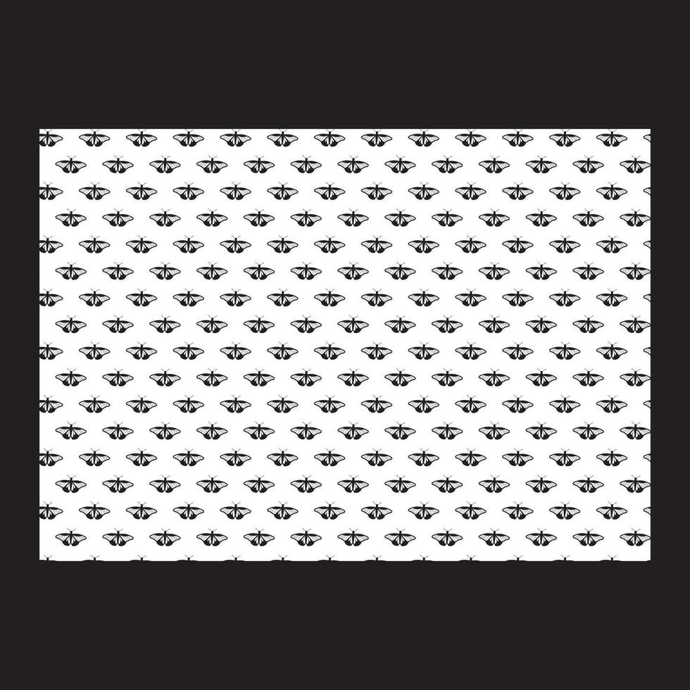 butterfly pattern set of black and white icons vector