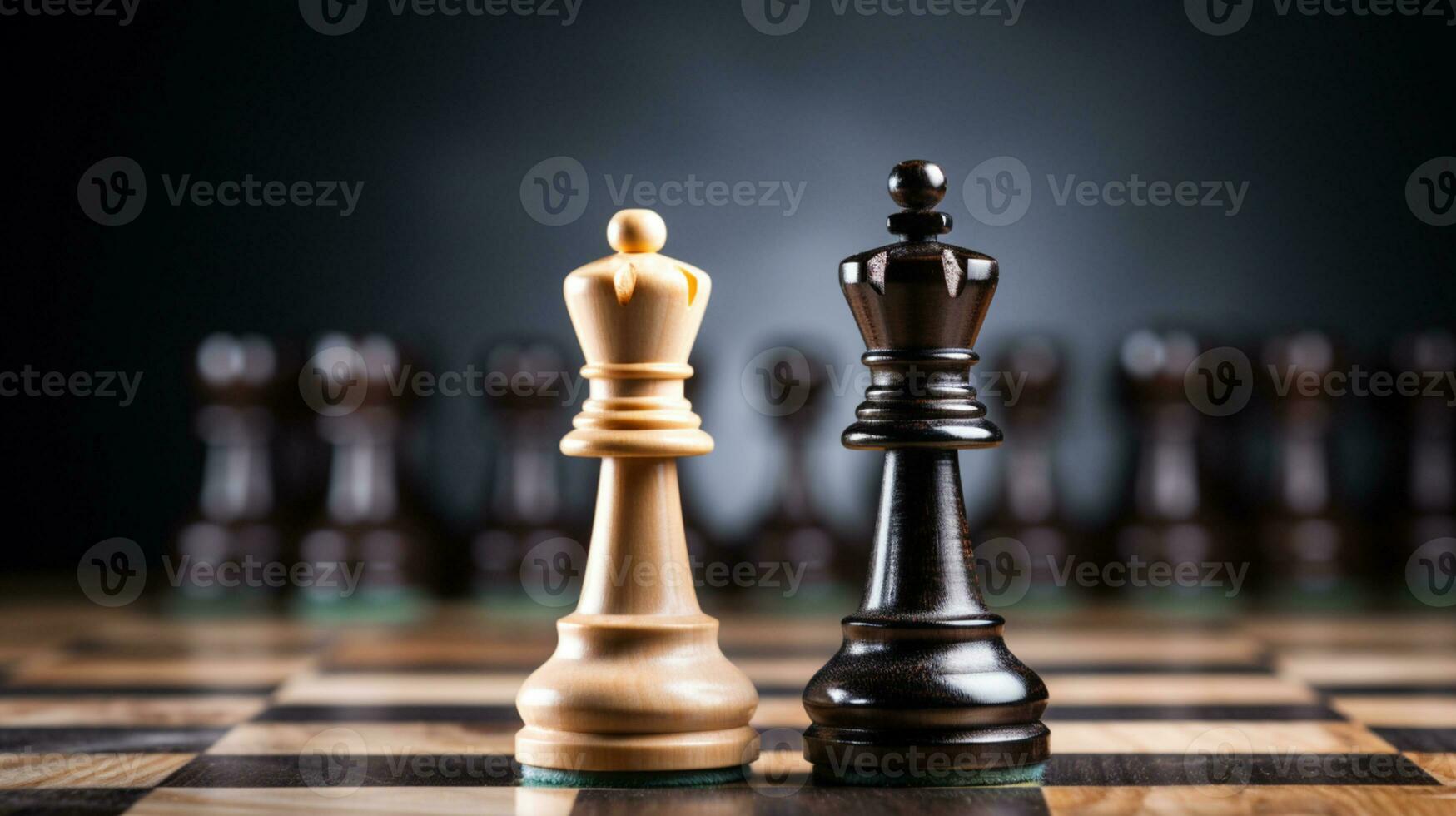 Chess Game use strategies to rules the board, Decision Making match, chess piece Isolated on Background, AI Generated photo