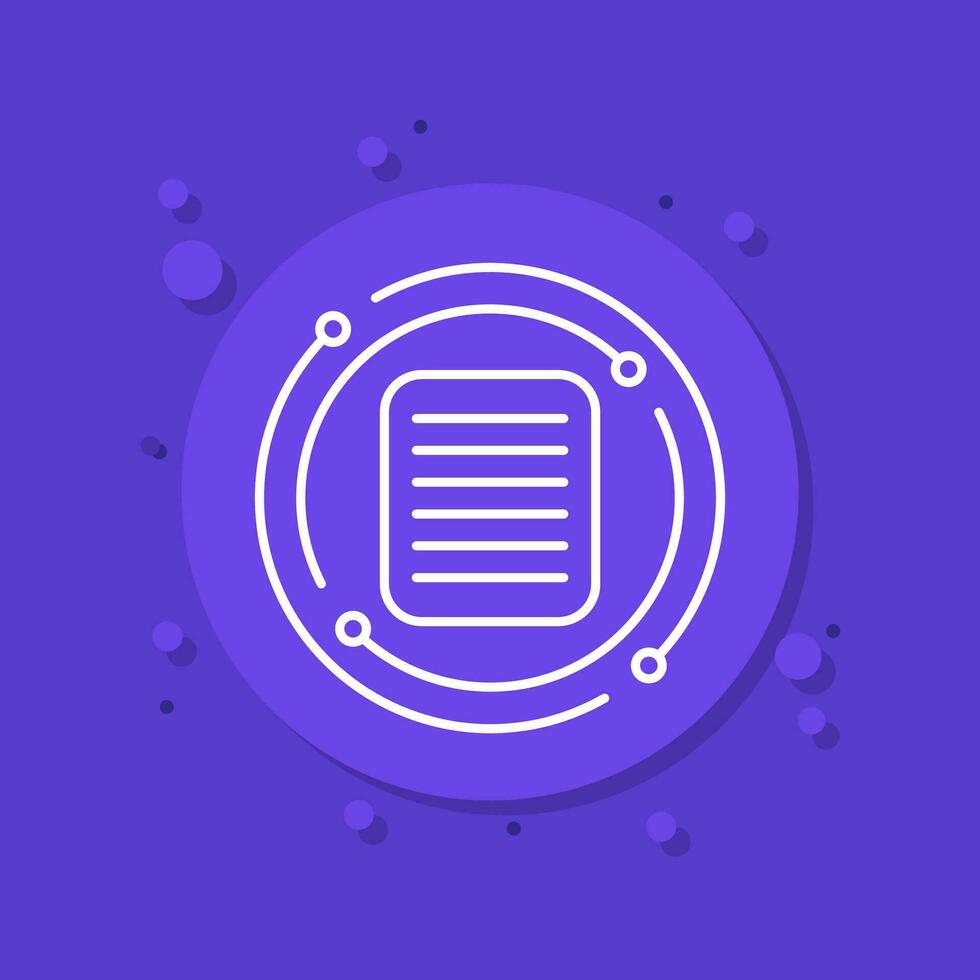 protocol line icon for apps and web vector