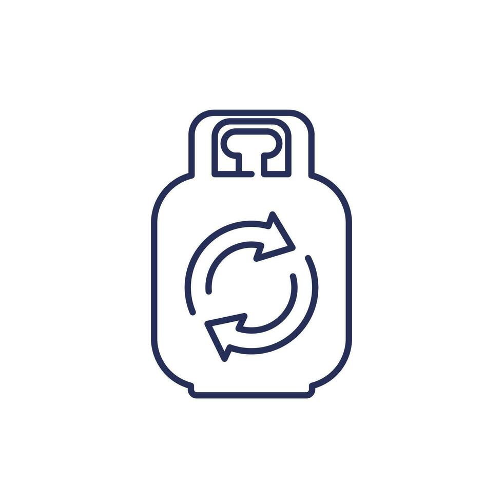refill gas tank icon, line vector