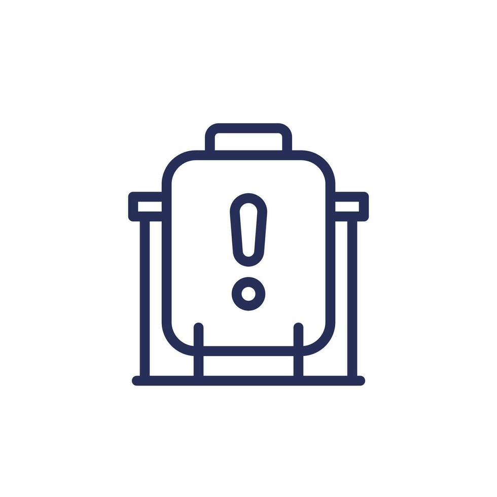 empty gas storage, tank line icon vector