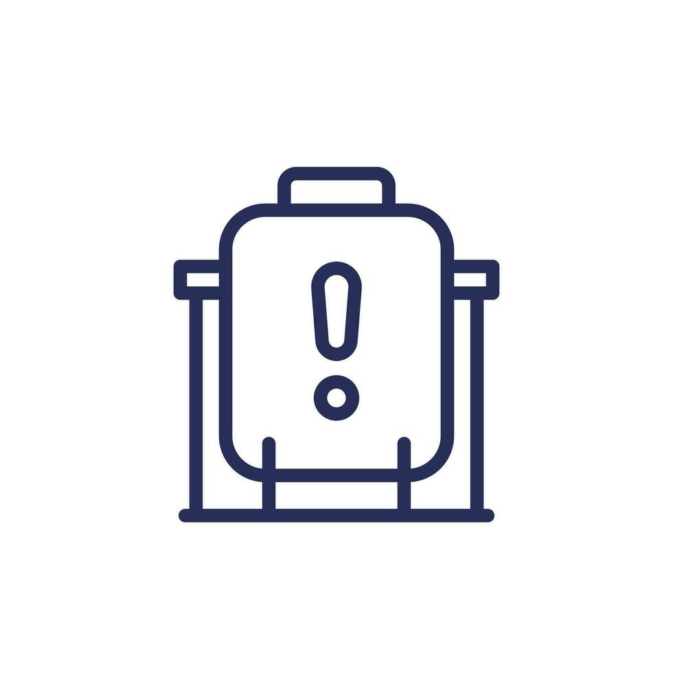 empty gas storage, tank line icon vector