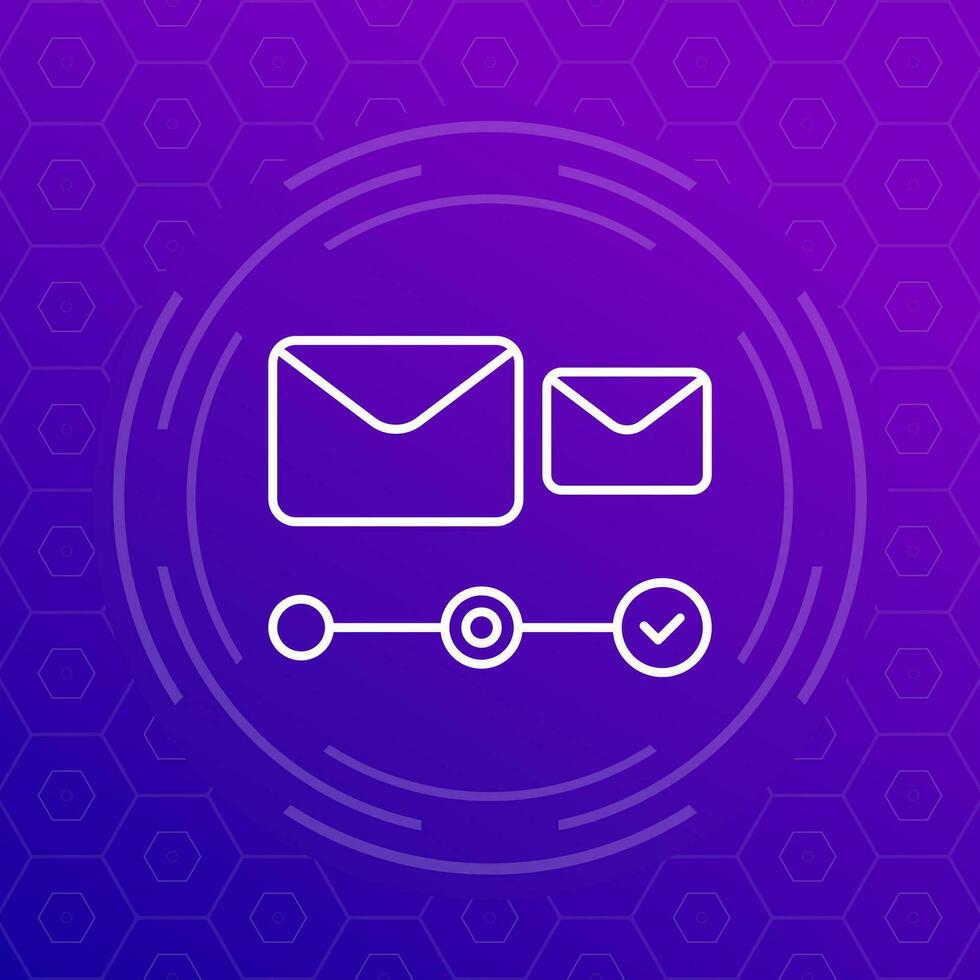email campaign line icon for web vector