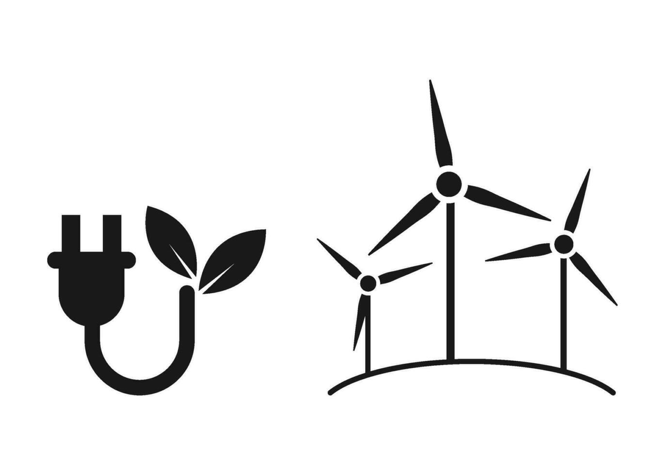 Green energy icon design template vector isolated illustration