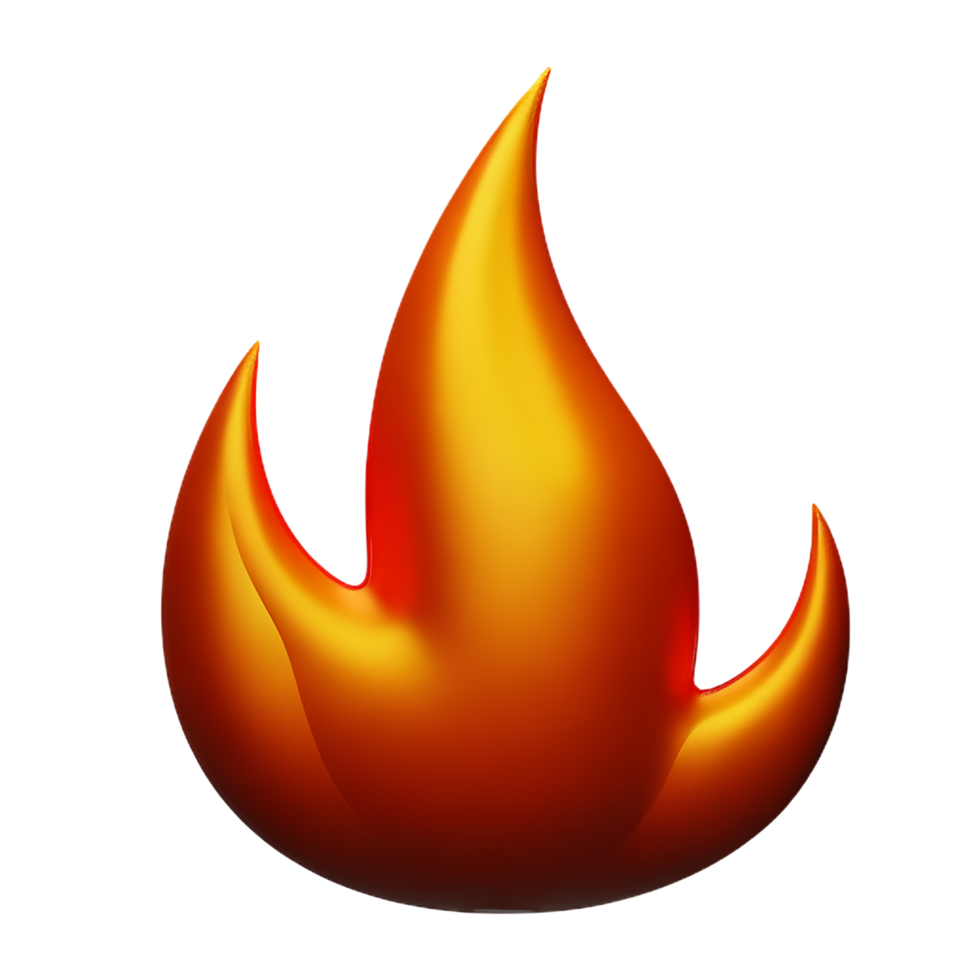 flame 3d rendering icon illustration png