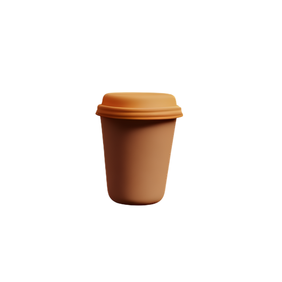 kaffe kopp 3d tolkning ikon illustration png