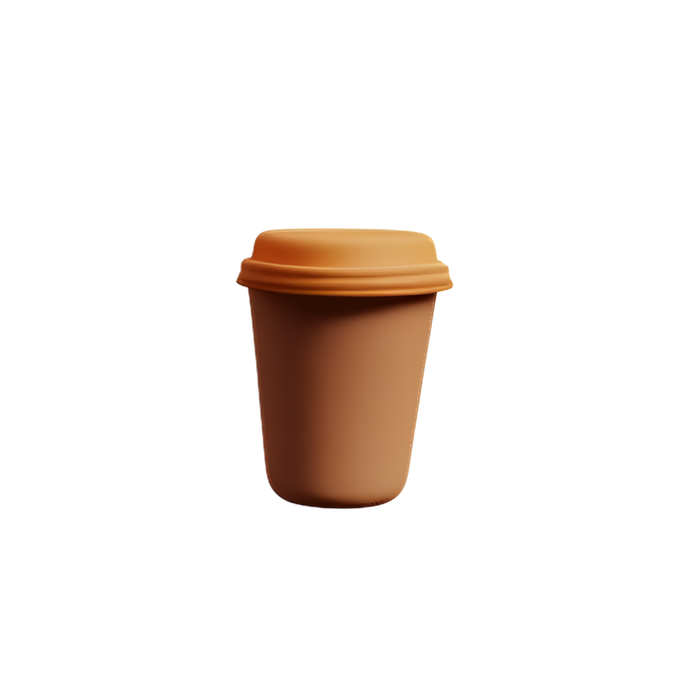 coffee cup 3d rendering icon illustration png
