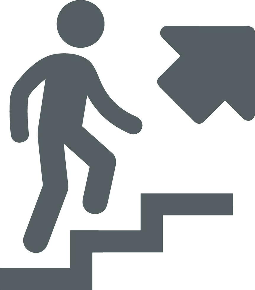 Stairs up escalator icon symbol image vector. Illustration of upstairs isolated success concept design image. vector