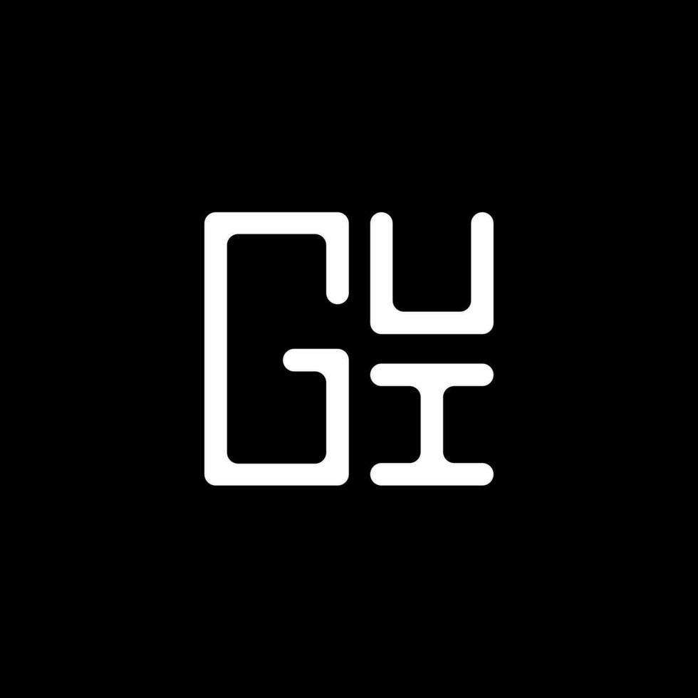 GUI letter logo vector design, GUI simple and modern logo. GUI luxurious alphabet design