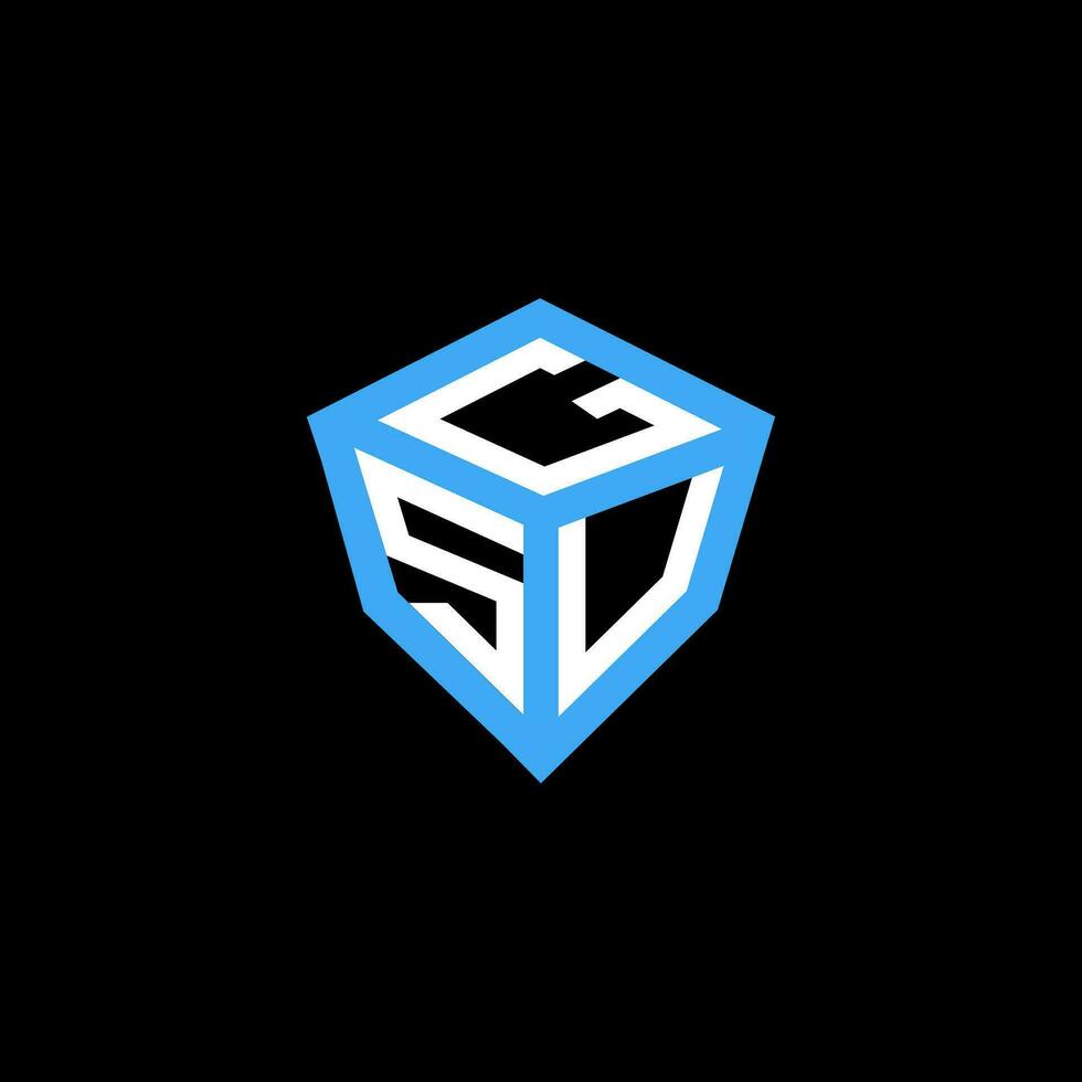 GSU letter logo vector design, GSU simple and modern logo. GSU luxurious alphabet design