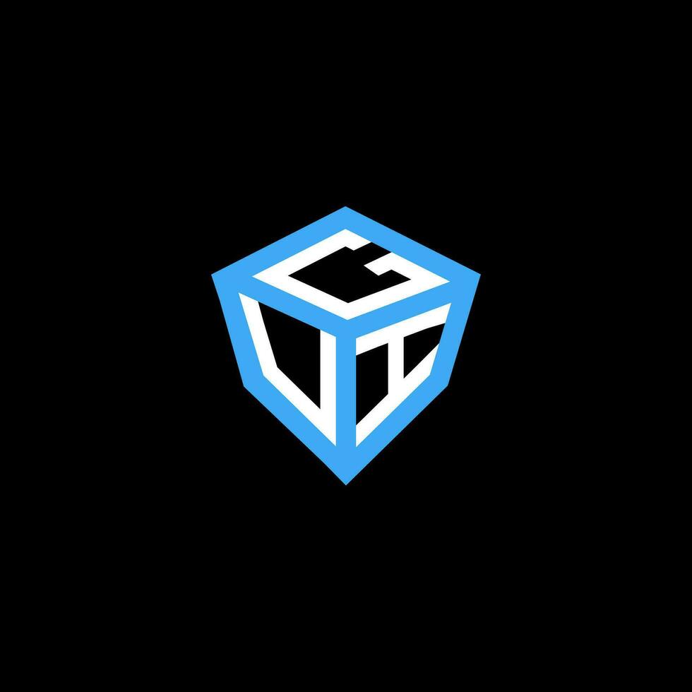 GUI letter logo vector design, GUI simple and modern logo. GUI luxurious alphabet design