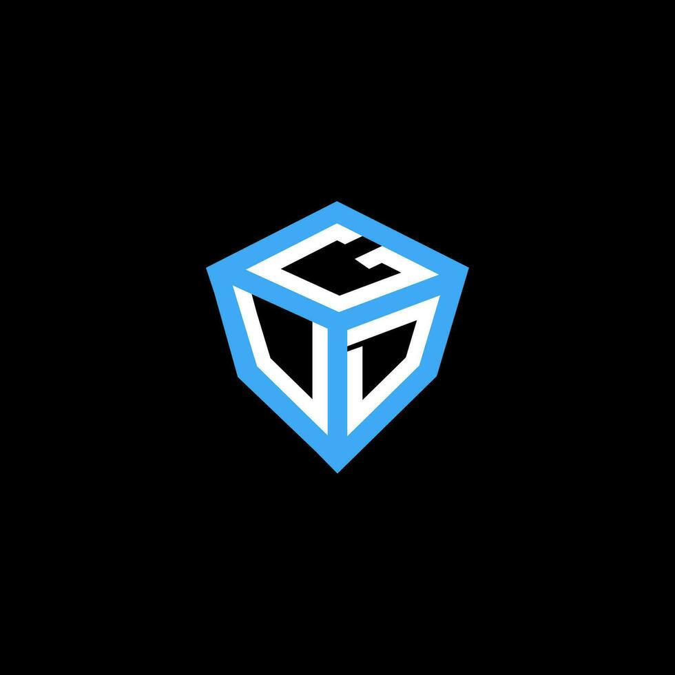 GUD letter logo vector design, GUD simple and modern logo. GUD luxurious alphabet design