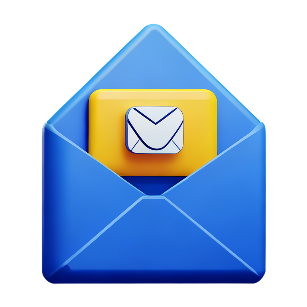 email 3d rendering icon illustration png