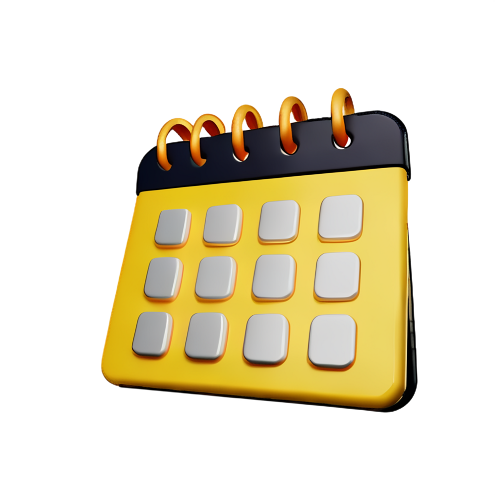 calendar 3d icon illustration png