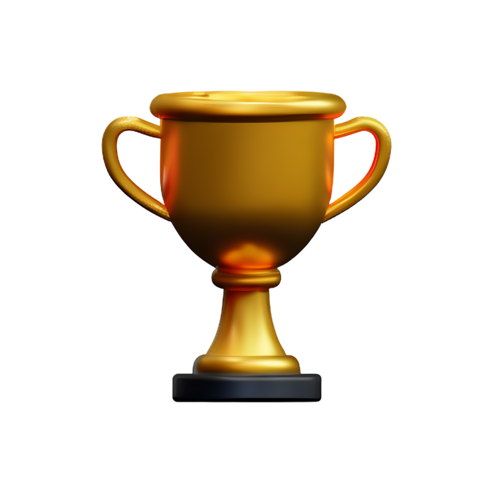 Trophy 3d rendering icon illustration png