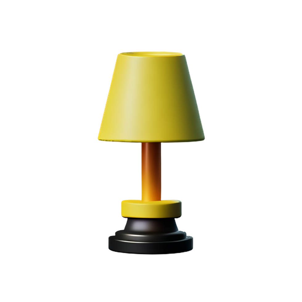 lamp 3d rendering icon illustration png