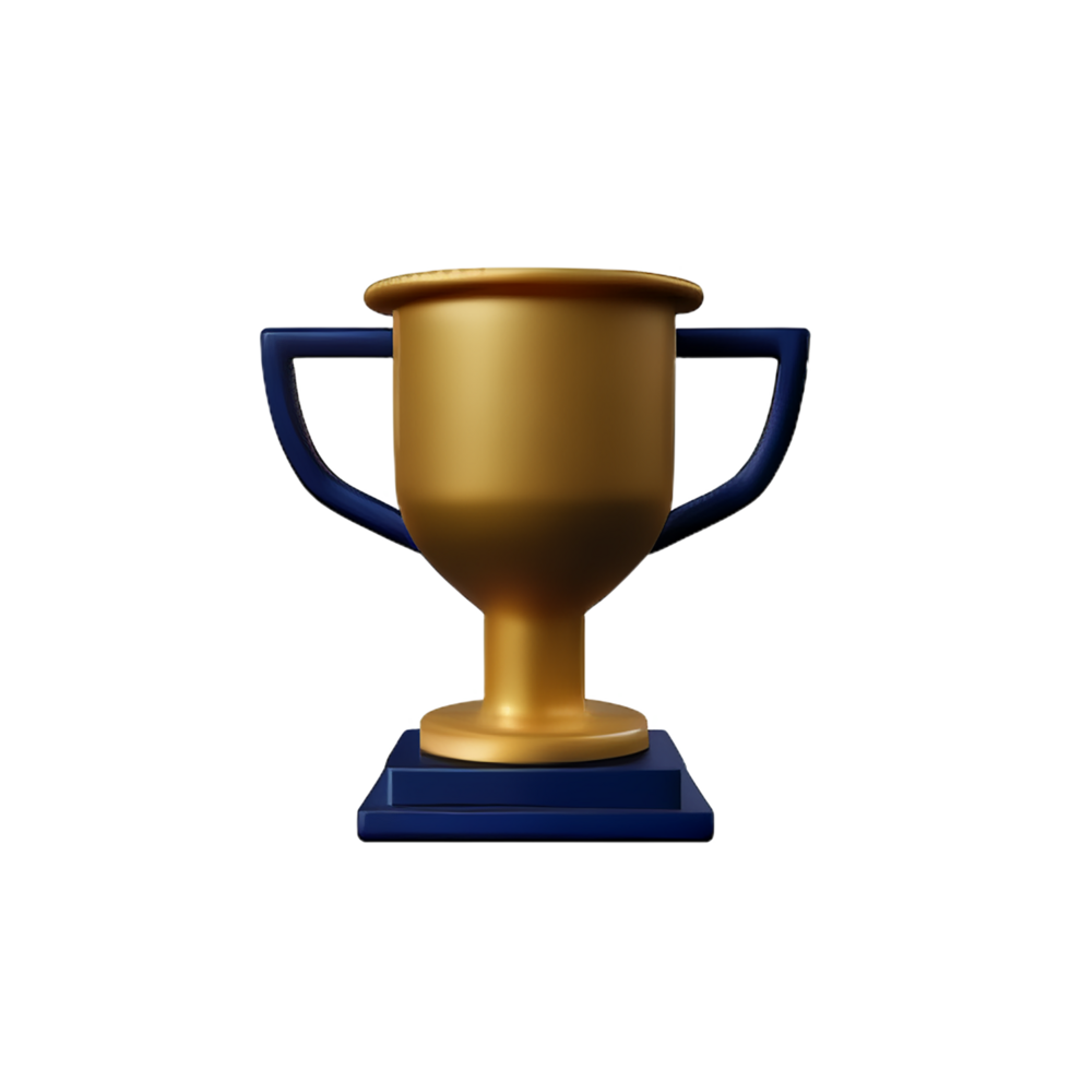 Trophy 3d rendering icon illustration png